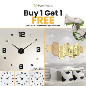 Summer Biggest Sale Buy 1 DIY Clock Get Free Hexagons Mirrors - imixpress.com