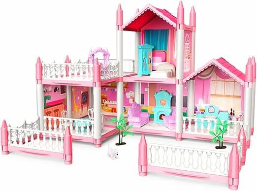DIY Dreamy Pink Doll house Playset - imixpress.com