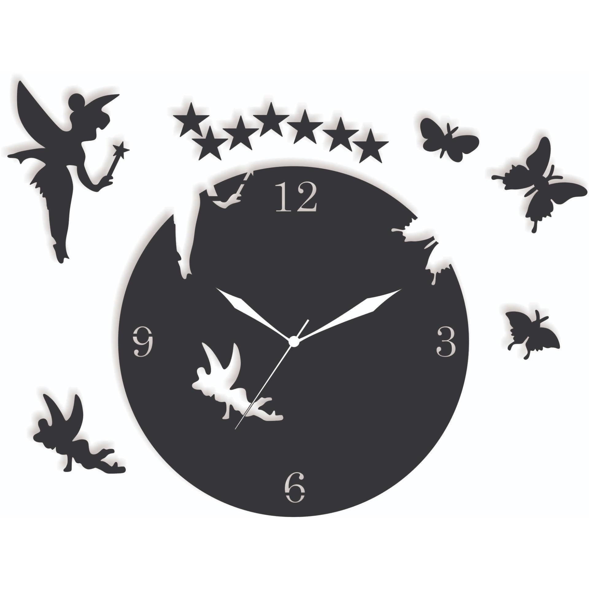 Fairy Clock Black - imixpress.com