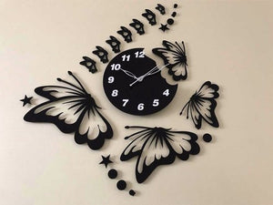 Butterflies with Stars Clock - imixpress.com