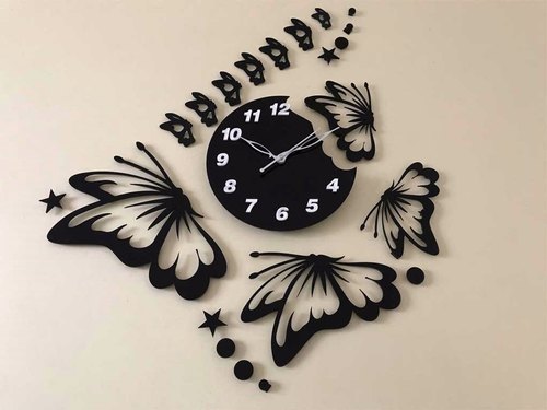 Butterflies with Stars Clock - imixpress.com