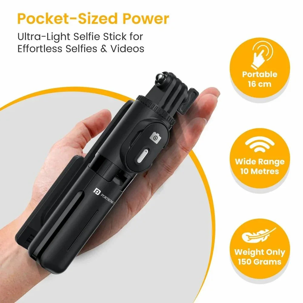 Selfie Stick With Tripod | Bluetooth Foldable Selfie Rod For Phone Action Camera Iphone(random Color ) - imixpress.com