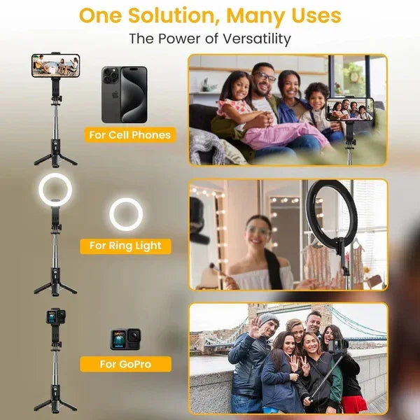 3 In1 Wireless Selfie Stick for Smartphone Tripod With Remote Control Tripod Extendable Monopod for Phone Selfie Stick - imixpress.com