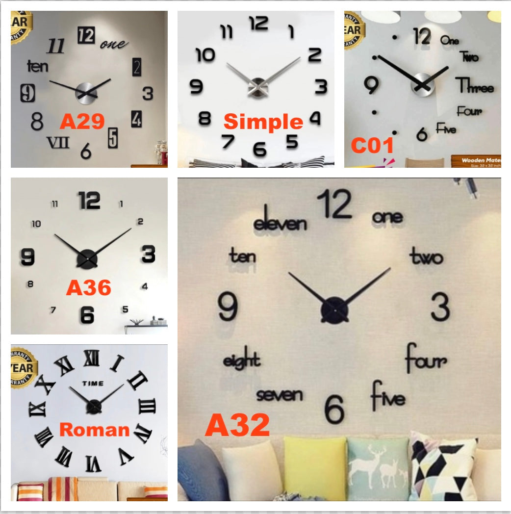 Winter Sale Buy 1 Get 1 Free Large 12 Inches needles Clock (Self Adhesive) - imixpress.com